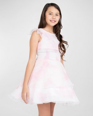 Пастельное платье трапециевидной формы из органзы для девочки, размеры 7–14 Zoe