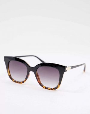 Женские квадратные солнцезащитные очки черного/тортового цвета Jeepers Peepers