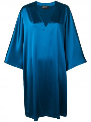 Расклешенное платье с длинными рукавами Gianluca Capannolo. Цвет: синий