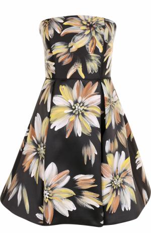 Приталенное платье-бюстье с цветочным принтом Basix Black Label. Цвет: разноцветный