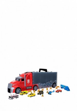 Набор игровой Givito Детская машинка серии Мой город (Автовоз - кейс 64 см, красный, с тоннелем. из 4 машинок, 1 автобуса, вертолета, фуры и 12 дорожных знаков). Цвет: разноцветный