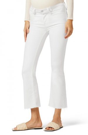 Укороченные джинсы для беременных Nico с необработанным краем Bootcut HUDSON JEANS, белый Jeans