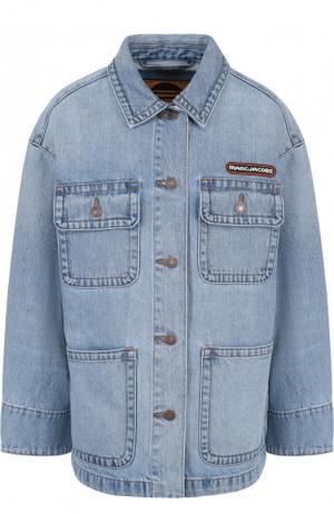 Джинсовая куртка свободного кроя с потертостями Marc Jacobs. Цвет: синий