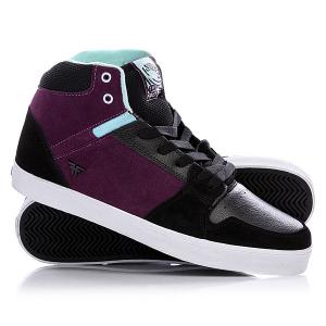 Кеды кроссовки высокие Reverb Black/Purple Fallen. Цвет: черный,фиолетовый