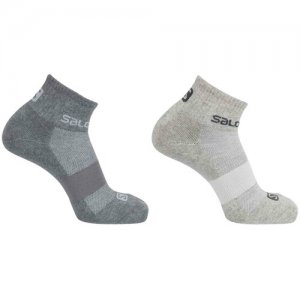 Носки , размер S, серый, 2 пары Salomon. Цвет: серый