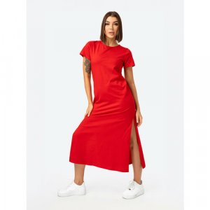 Платье , размер 50, красный HappyFox. Цвет: красный