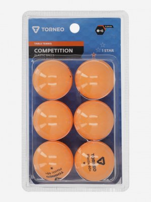 Мячи для настольного тенниса, 6 шт., Оранжевый Torneo. Цвет: оранжевый