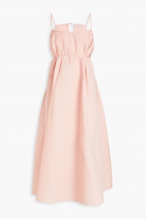 Платье миди o со сборками и клоке , розовый Rachel Gilbert