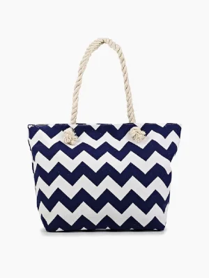 Пляжная сумка женская BAG-46-QZ-7414, темно-синий Rosedena. Цвет: синий; белый
