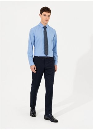 Мужские классические брюки темно-синего кроя с нормальной талией и нормальными штанинами Pierre Cardin