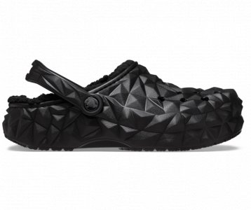 Классические сабо с геометрическим рисунком на подкладке женские, цвет Black Crocs