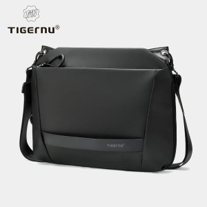 Мужская сумка через плечо , 9-дюймовая для планшета, сумки на мужчин, модная расширяемая сумка, ремне колледжа Tigernu