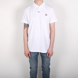 Рубашка-поло с коротким рукавом и логотипом RWB, белая 8A00029899UR001 Moncler