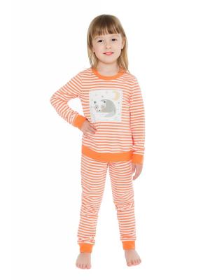 Пижама для девочек Juno. Цвет: оранжевый