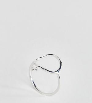 Серебряное кольцо Monki. Цвет: серебряный