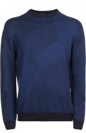 Вязаный пуловер Ermenegildo Zegna. Цвет: темно-синий