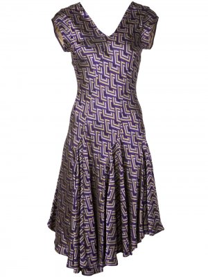 Жаккардовое платье свободного кроя Josie Natori. Цвет: фиолетовый
