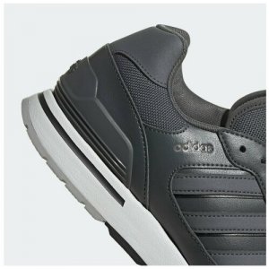 Кроссовки Run 80s, полнота 9, размер 8-, черный, белый adidas. Цвет: черный