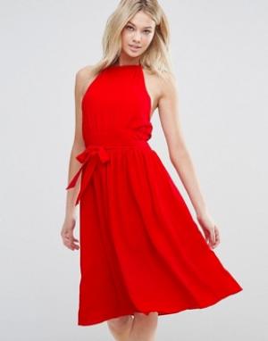 Платье с поясом Arnie d.RA. Цвет: красный