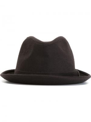 Фетровая шляпа Kiton. Цвет: коричневый