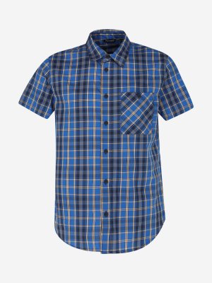 Рубашка с коротким рукавом мужская , Синий Outventure. Цвет: синий