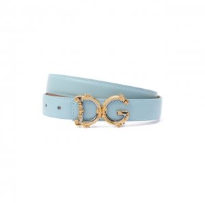 Кожаный ремень DG Amore Dolce & Gabbana. Цвет: синий