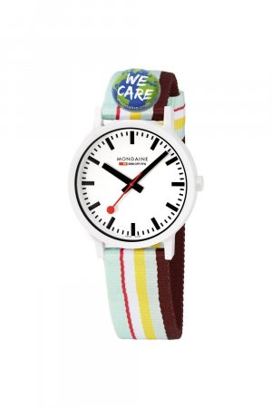 Essence Пластик/смола Классические аналоговые кварцевые часы - Ms141110Lt, белый Mondaine