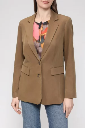 Пиджак женский 023EO1G306 хаки 34 Esprit Collection. Цвет: хаки