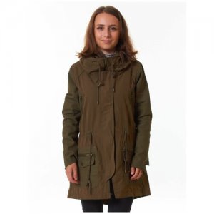 Парка женская Zara. Цвет: хаки