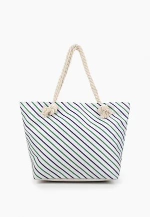 Пляжная сумка женская BAG-46-11969-1, белый Rosedena. Цвет: разноцветный