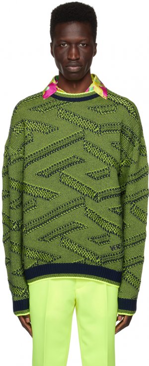 Зеленый свитер \La Greca\ Versace