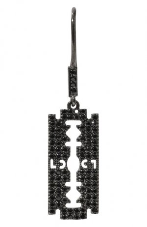 Моносерьга Iconic Razor Caviar jewellery. Цвет: чёрный