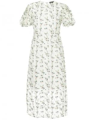 Прозрачное платье с цветочной вышивкой Markus Lupfer