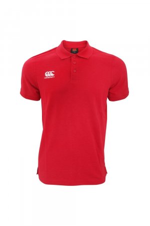 Рубашка-поло из пике с короткими рукавами Waimak, красный Canterbury