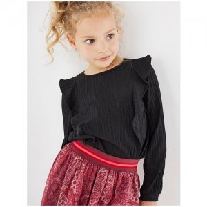 Блузка для девочек ; цвет Black; р. 134-140 MEXX. Цвет: черный