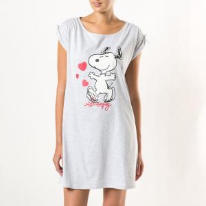 Оригинальная ночная рубашка Snoopy. Цвет: серый с узором