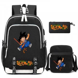3 шт./компл. рюкзак с рисунком дракона в стиле аниме, детский подростковый героями мультфильмов, школьная сумка, непромокаемый студенческий для мальчиков и девочек, школьный Bandai
