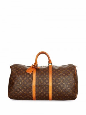 Дорожная сумка Keepall 55 pre-owned Louis Vuitton. Цвет: коричневый