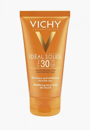 Эмульсия для лица Vichy Ideal Soleil солнцезащитная, матирующая, SPF 30, 50 мл. Цвет: белый