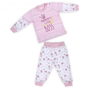 Пижама для девочки Babyglory Little BOSS (интерлок) розовый 30-92. Цвет: розовый