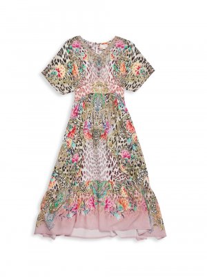 Платье для маленьких девочек и с леопардовым цветочным принтом , разноцветный CAMILLA