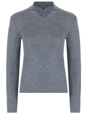 Пуловер кашемировый LORO PIANA. Цвет: серый