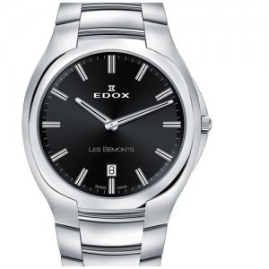 Наручные часы Les Bemonts 56003 3 NIN Edox. Цвет: черный