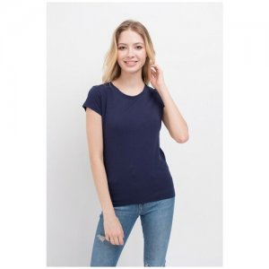 Однотонная футболка из хлопка (7931, синий, размер: 42) Marimay. Цвет: синий