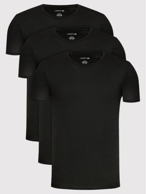Комплект из 3 футболок приталенного кроя , черный Lacoste