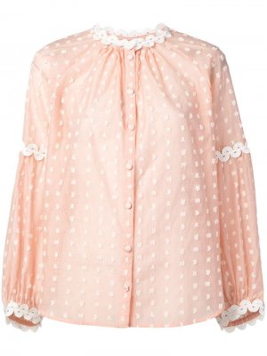 Блузка с вышивкой Tsumori Chisato. Цвет: розовый
