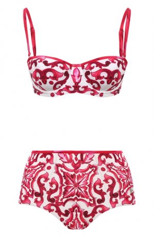 Раздельный купальник Dolce & Gabbana. Цвет: розовый