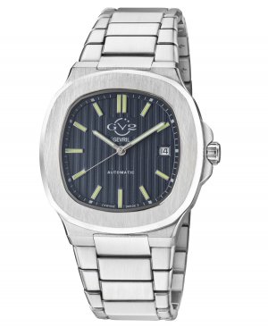GV2 Мужские автоматические часы-браслет из нержавеющей стали серебристого цвета, 40 мм Gevril