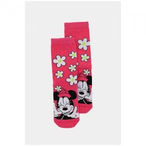 Утепленные носки Minnie Mouse, 1 пара DBPCL076F Розовый 18-21 Original Marines. Цвет: розовый