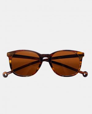 Круглые солнцезащитные очки «гавана» из переработанных материалов , светло-коричневый Parafina